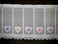 Blumen Herzen Scheibengardine