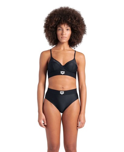 Schwarzer bandeau bikini mit - schwarzer, bandeau-bikini