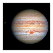 Poster Jupiter und sein Mond