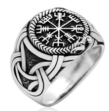 Vegvisir Silver Ring Runes