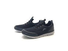 Venice Herren Halbschuh Slipper Loafers Comfort Blau Gr. 44 (UK 9,5)