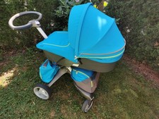 Stokke Xplory V4 Kinderwagen mit Zubehör Urban Blue