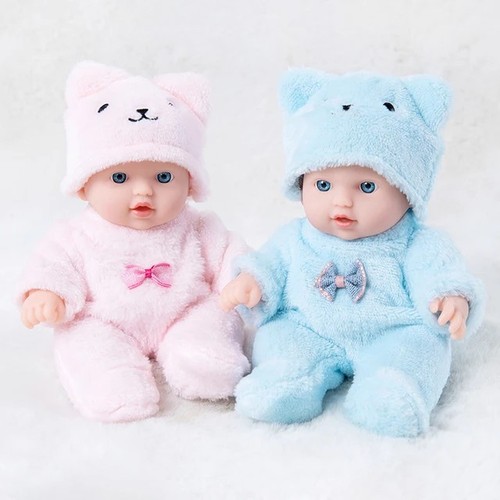 Babypuppe rosa blau - babypuppe,, cm,rosa/blau
