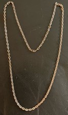 Hübsche alte  lange stabile 835er Silber Kette Halskette - Glieder Kette (k14)