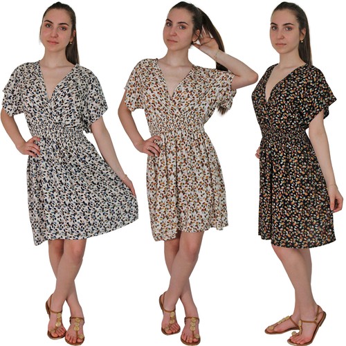 Kleid mini sommer blätter - kleid,