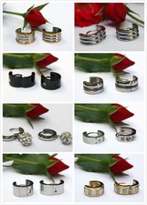 aus 316L Edelstahl Set 1 Ohrringe Schmuck Klappcreolen Creolen Ohrhänger Klapp