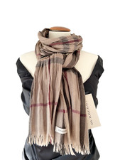 °Klassischer Brit-Chic!° Edler BURBERRY Cashmere & Merinowolle SCHAL Karomuster 