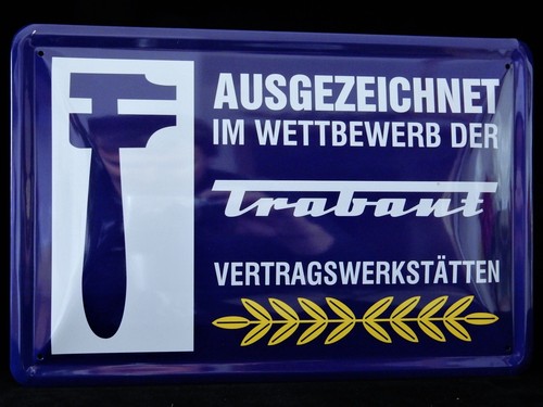 Blechschild trabant - blechschild,