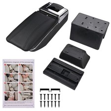 Mittelarmlehne Universal Schwarz Mittelkonsole Armlehne Fit Meiste PKW Auto DHL