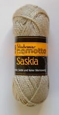 1 Knäuel Schachenmayr Saskia Seide Wolle beige 50g