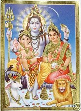 BILD GANESHA Hinduismus Prägedruck INDIEN Altarbild Vorlage Tattoo (20a