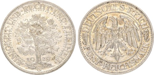 Weimar reichsmark 1928 g - 5,