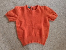 United Colors Of Benetton Damen Pullover Orange Kurzarm XS / S