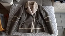 Lederjacke mit Fell