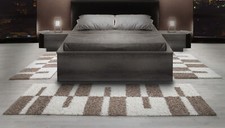 Shaggy Hochflor Bettumrandung