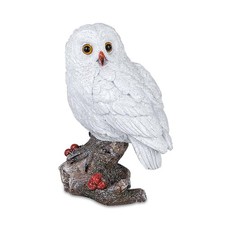 Eule weiß 18 cm Winterzeit
