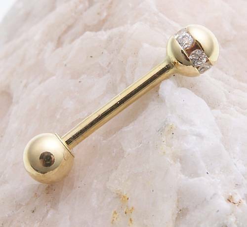 Piercing zunge brust echt - mm,