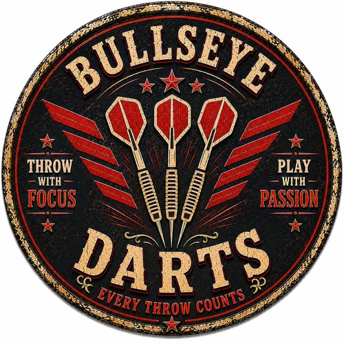 Blechschild rund 30cm - -, darts
