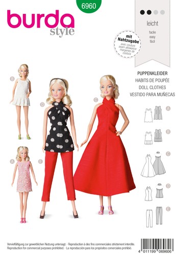 Schnittmuster kleid burda 6960 - kleid,
