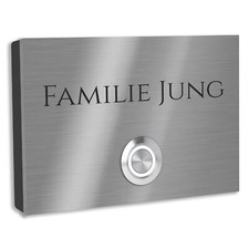 Edelstahl Türklingel  Gravur