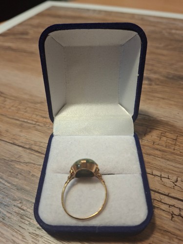 Bruchgold ring mit malachit - bruchgold,