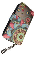 "STYLE/BREAKER,Geldbörse , Ethno Blumen Mustern, Reißverschluss,  Damen,NEU