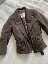 Highway 1 Buffalo Leather Motorcycle Jacket Size L Biker Jacket
