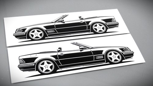 Mercedes r129 sticker - mercedes, sl