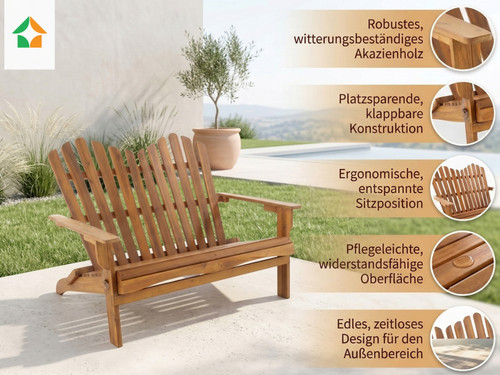 Sitzer klappbare adirondack - 2-sitzer,