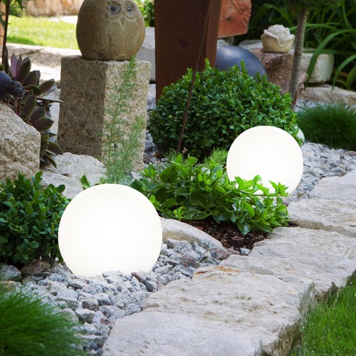 2er set led solar lampen - 2er, kugel
