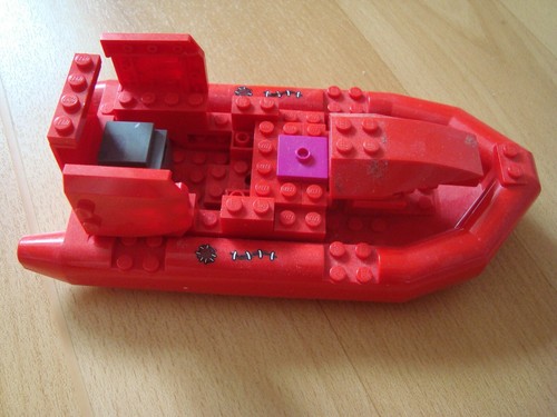 Rotes lego rettungsboot - rotes,