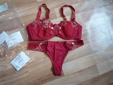 BH-Set "Scarlett" von Miriale Luxury in rot+creme Größe 90D/L(42-44)