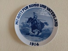 Alter Rosenthal Reservistenteller 1914 Ulanen 1. Weltkrieg