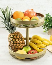 Obst Etagere 2-stöckig GOLD