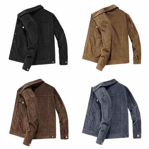 Herren cord jacke - cord, lang