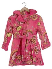 TOFF TOGS Mädchen Übergangsmantel Gr. 128 Blumenmuster Pink Kapuze