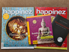 2x Happinez + Veit Lindau Seelengevögelt + Buddas Anleitung z. Glücklichsein