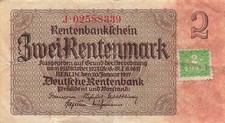 2 Rentenmark 30.1.1937 Kupon