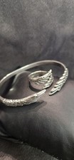 Schmuckset Armreif Ring Silber