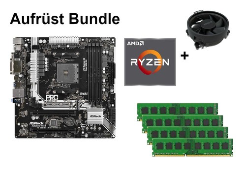 Bundle asrock ab350m pro4 - bundle,