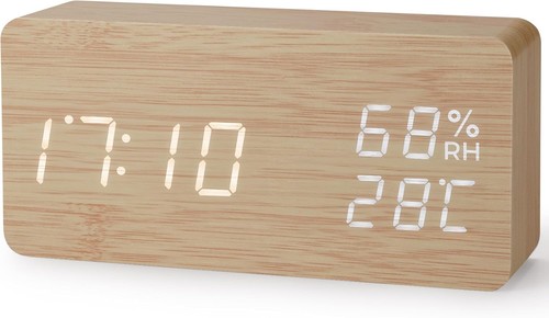 Wecker aus holz - wecker, digital