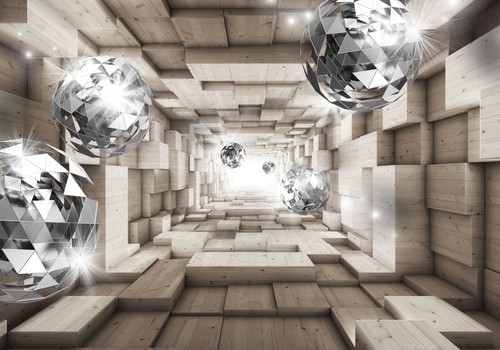 Kugeln diamant grau tunnel - kugeln,
