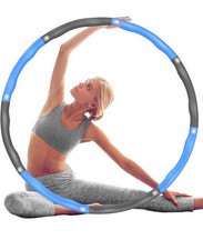 Gymnastikreifen 1,2Kg grau/blau  |Fitness Reifen Bauchtrainer Gewichte