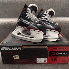 RAR Bauer Vapor X500 Eishockey Schlittschuhe UK2 EU34 Weite D New Old Stock