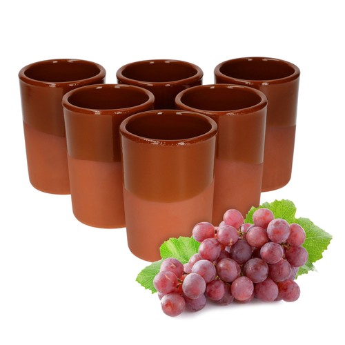 6er set tonbecher 180 - tonbecher,