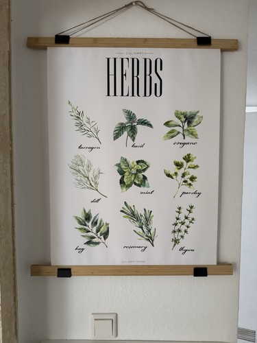 Hübsches poster herbs green - hübsches,