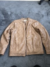 Herren Lederjacke braun Biker