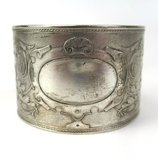 Jugendstil Metall Serviettenring Ungraviert Engel Art Nouveau Napkin Ring Angel