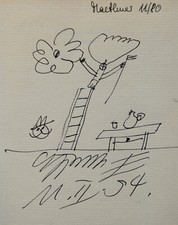 Christoph Meckel 1935-2020 / Buch mit Zeichnung "Suchbild. Über meinen Vater"