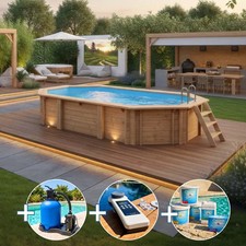 Holzpool Bali oval Massiv 4,60